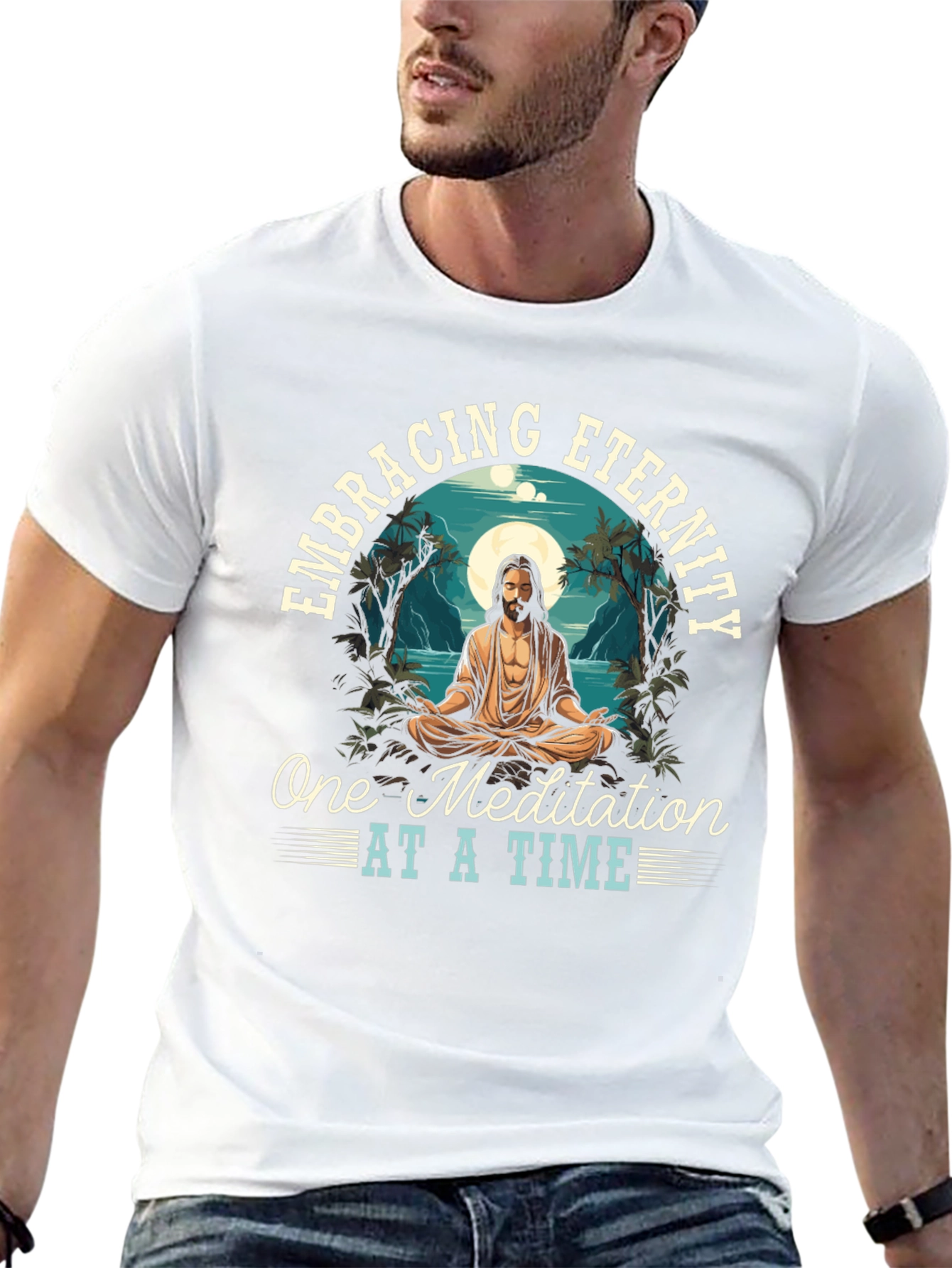 Embracing Eternity Graphic Tee - Meditation Design