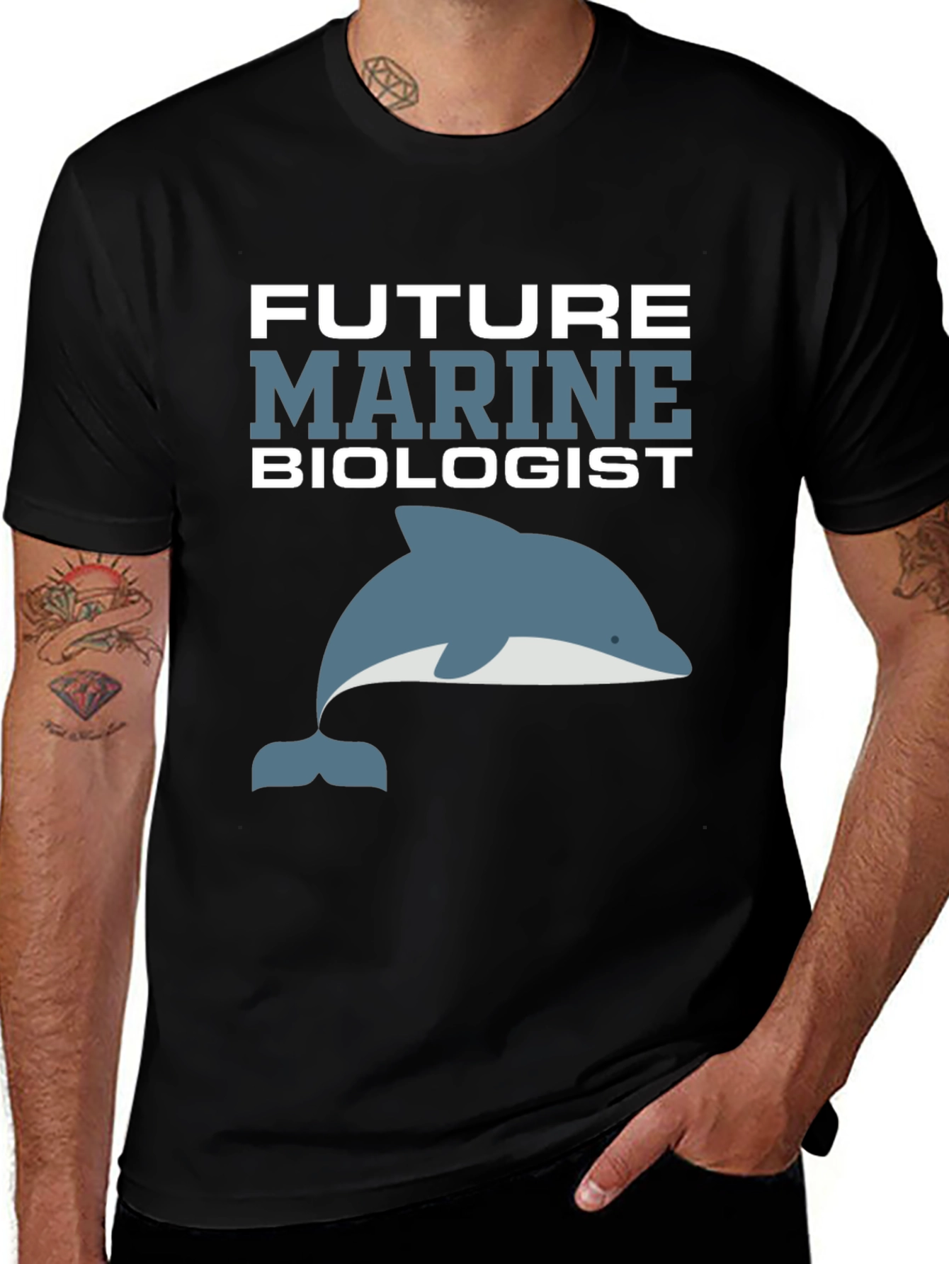 Future Marine Biologist Dolphin Graphic T-Shirt