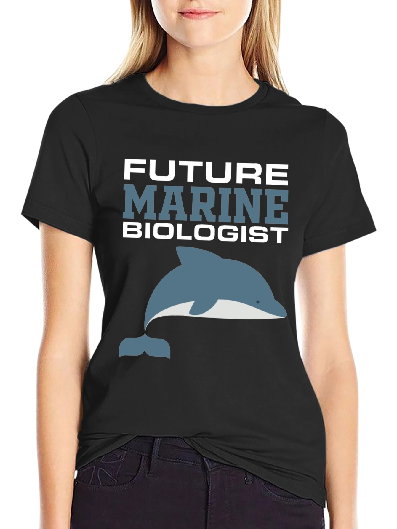 Future Marine Biologist Dolphin Graphic T-Shirt