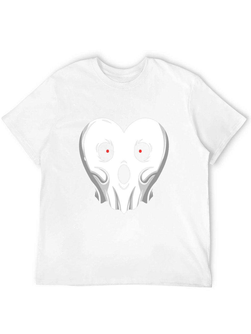 Ghostly Heart Graphic Tee - Spooky & Stylish