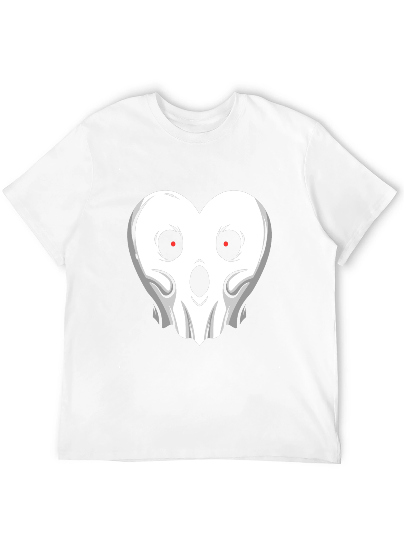 Ghostly Heart Graphic Tee - Spooky & Stylish