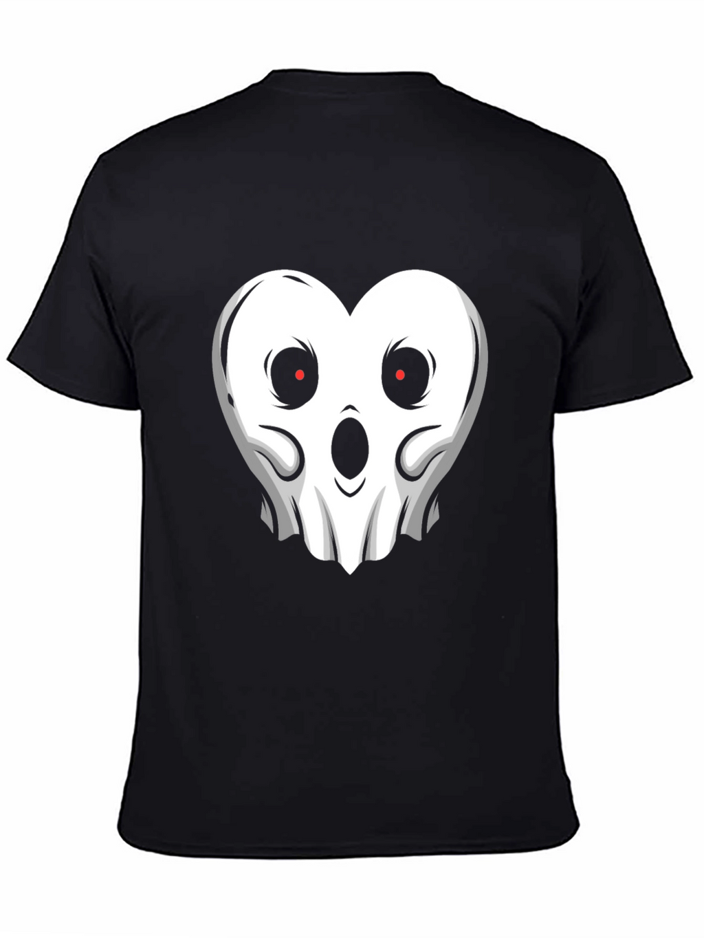 Ghostly Heart Graphic Tee - Spooky & Stylish
