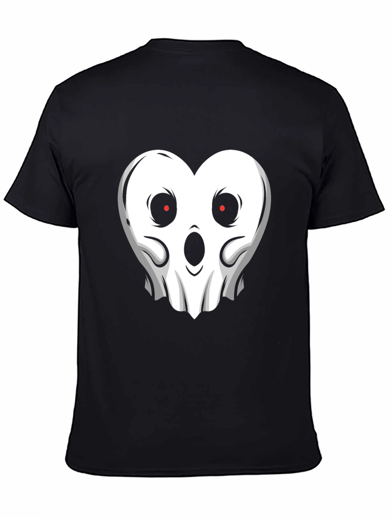 Ghostly Heart Graphic Tee - Spooky & Stylish