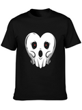 Ghostly Heart Graphic Tee - Spooky & Stylish