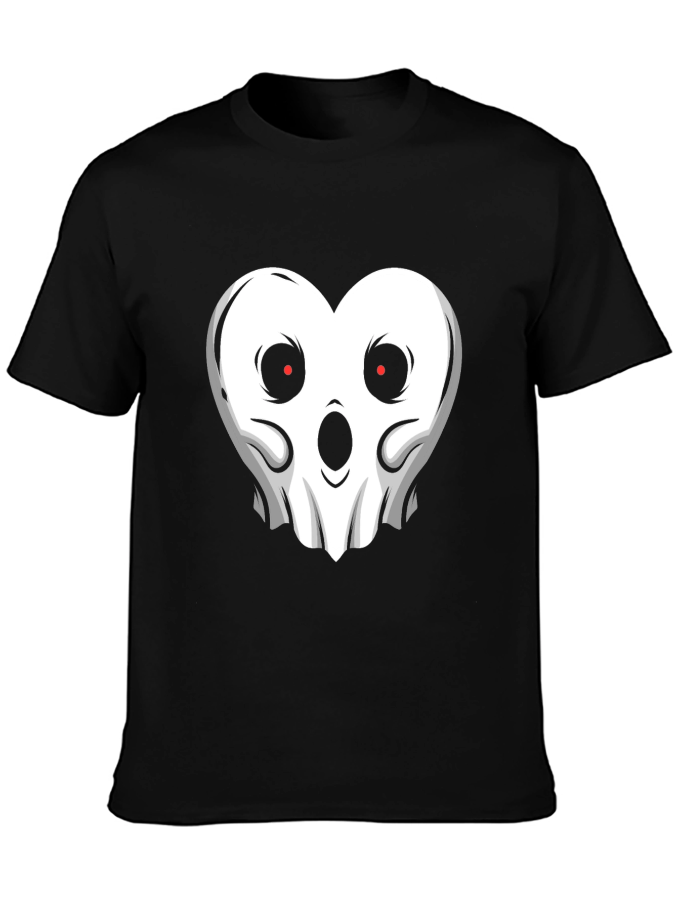 Ghostly Heart Graphic Tee - Spooky & Stylish