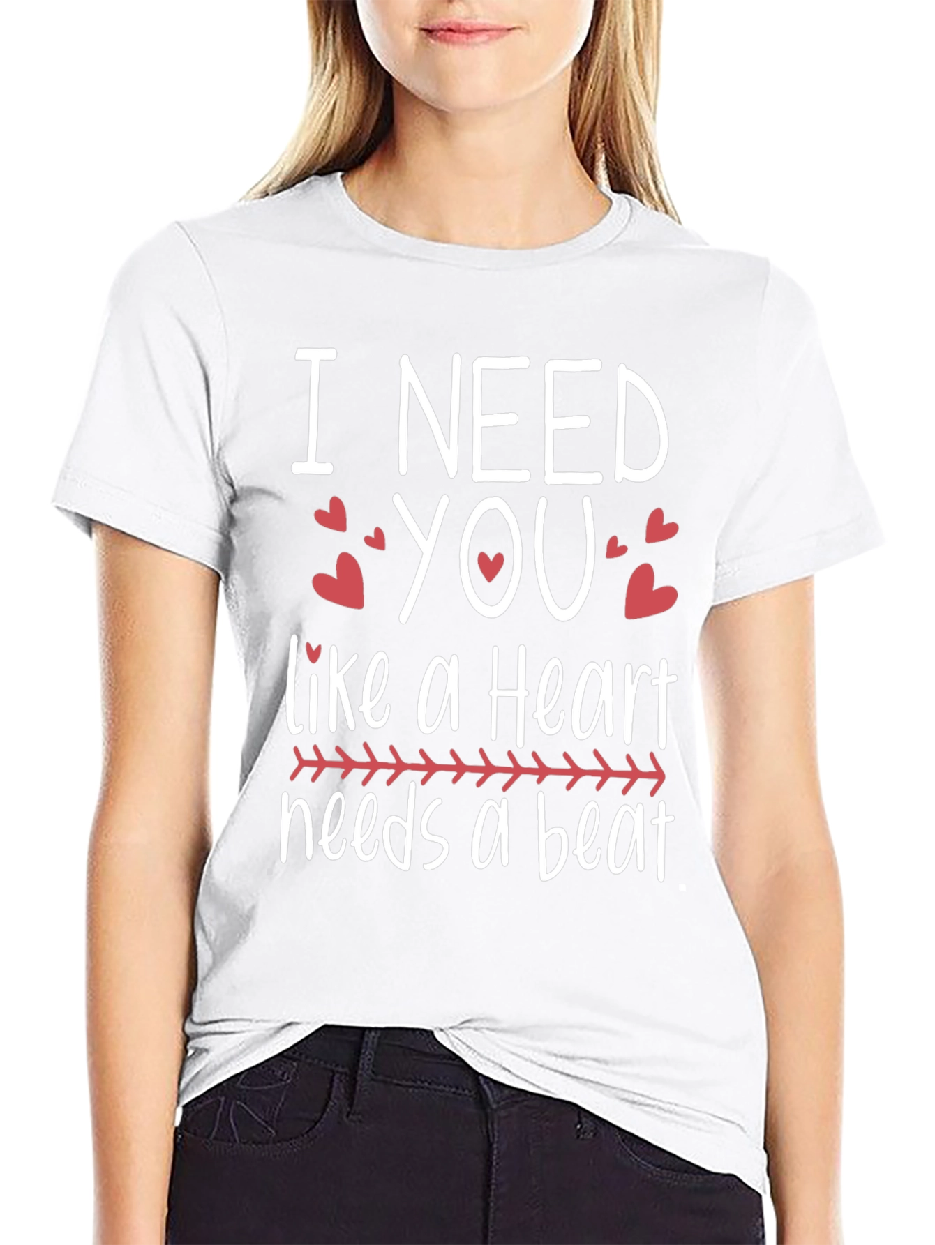 I Need You Heartbeat Graphic Tee