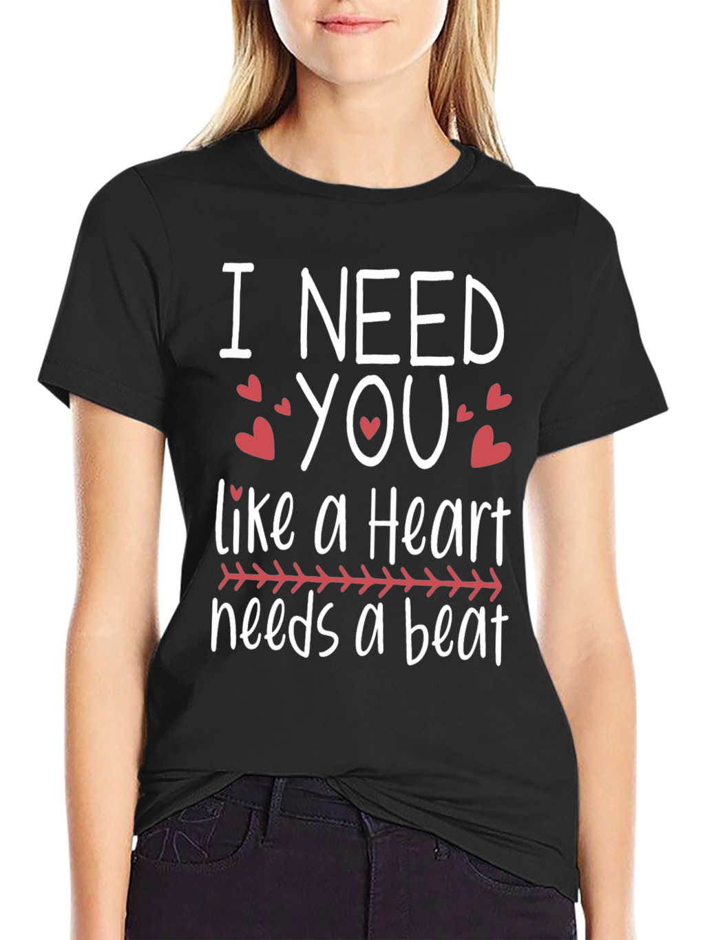I Need You Heartbeat Graphic Tee
