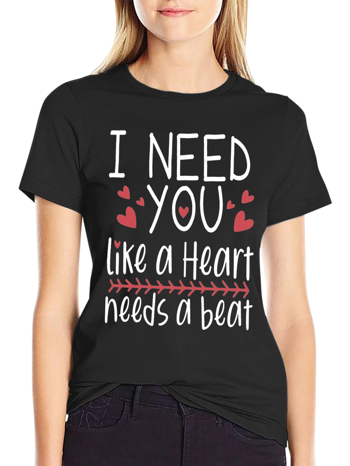 I Need You Heartbeat Graphic Tee