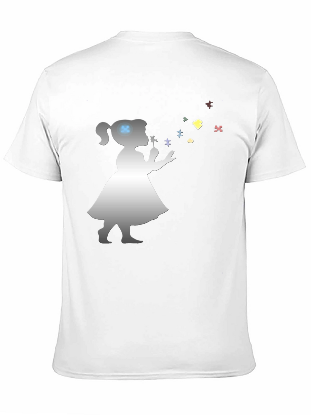 Autism Awareness Girl Blowing Puzzle Pieces T-Shirt
