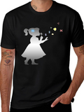 Autism Awareness Girl Blowing Puzzle Pieces T-Shirt