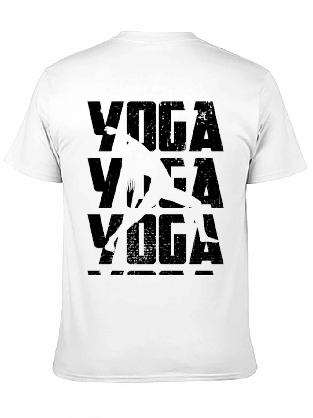 Yoga Pose Graphic T-Shirt - Black Casual Tee
