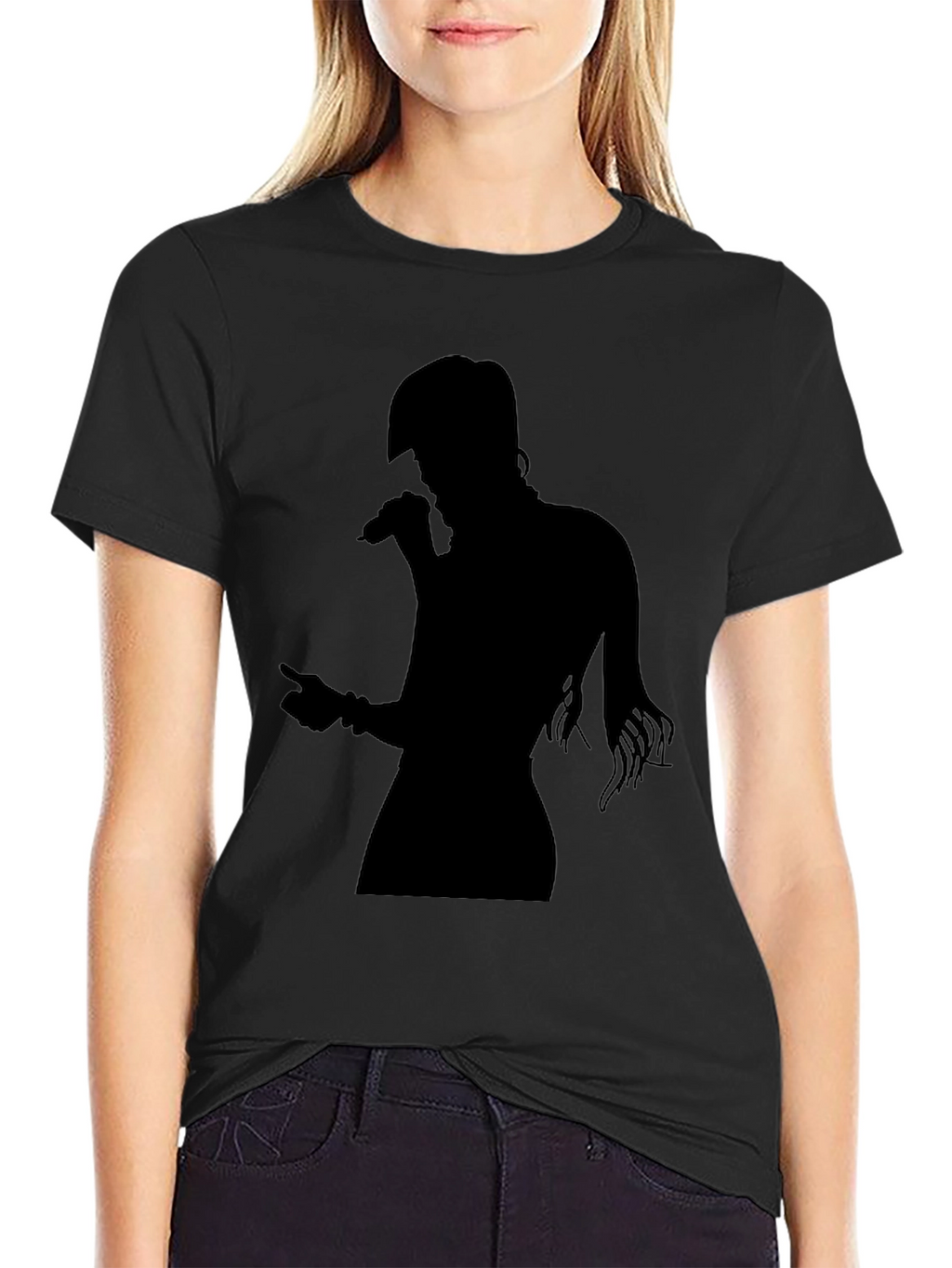 Singer Silhouette Black T-Shirt