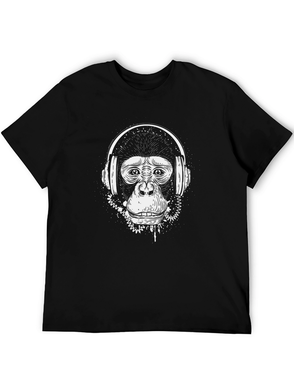 Cool Monkey DJ Black T-Shirt