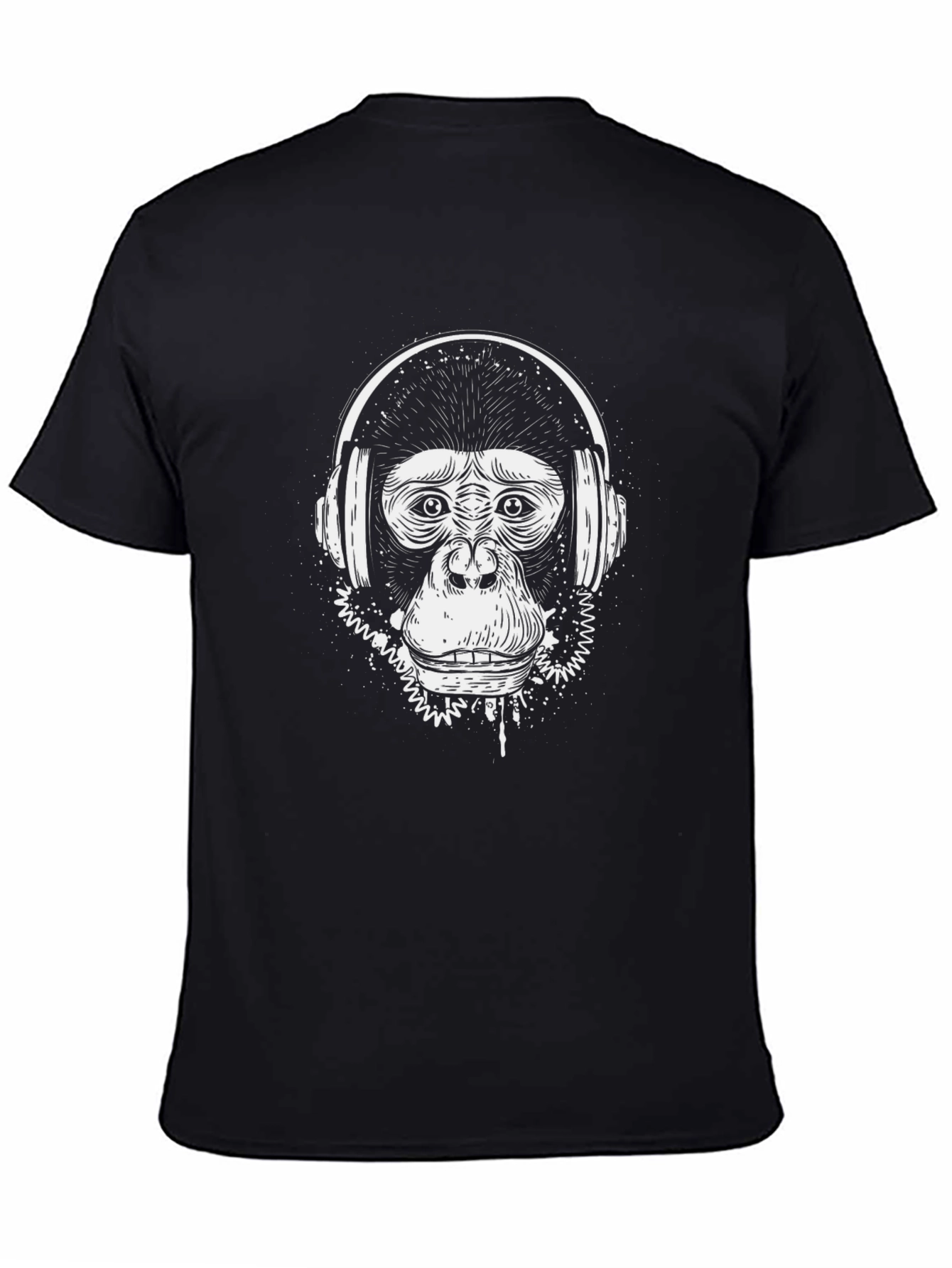 Cool Monkey DJ Black T-Shirt