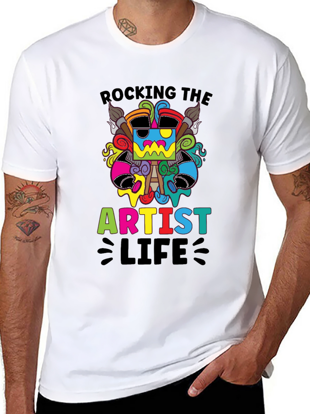 Rocking the Artist Life Black T-Shirt