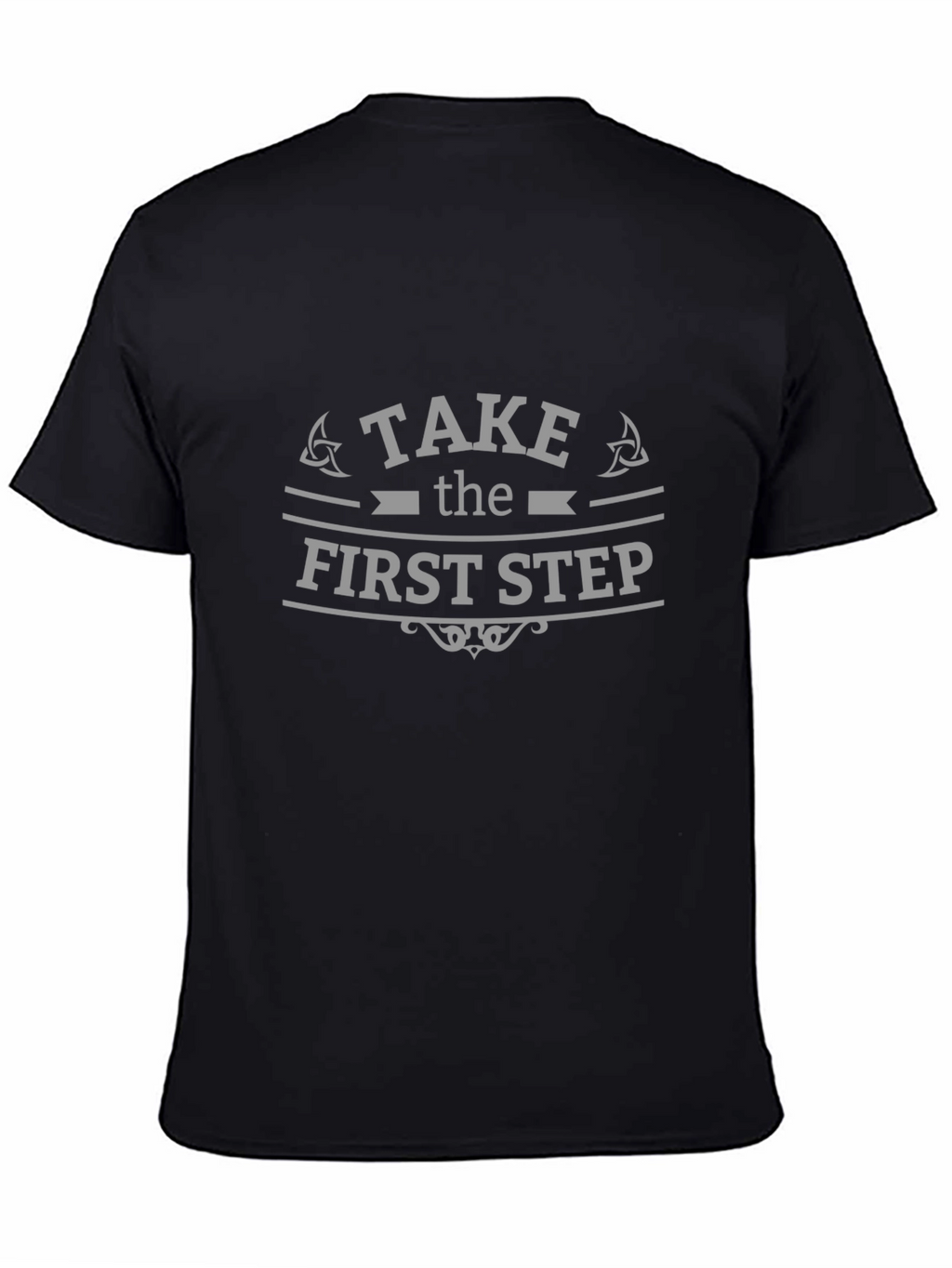 Take the First Step Graphic Tee - Black