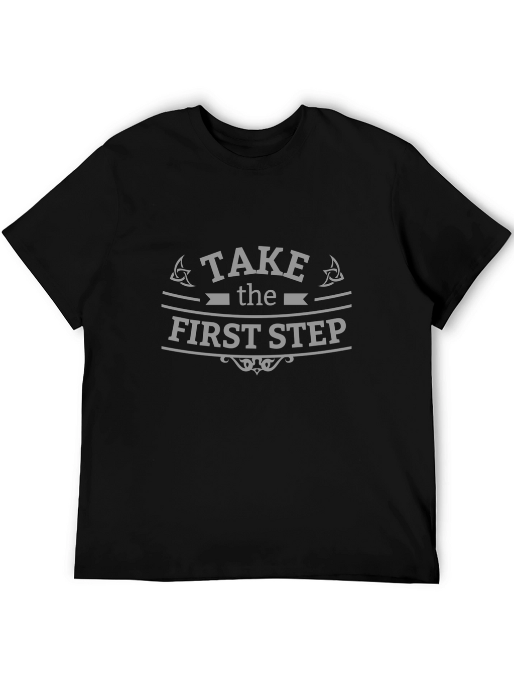 Take the First Step Graphic Tee - Black