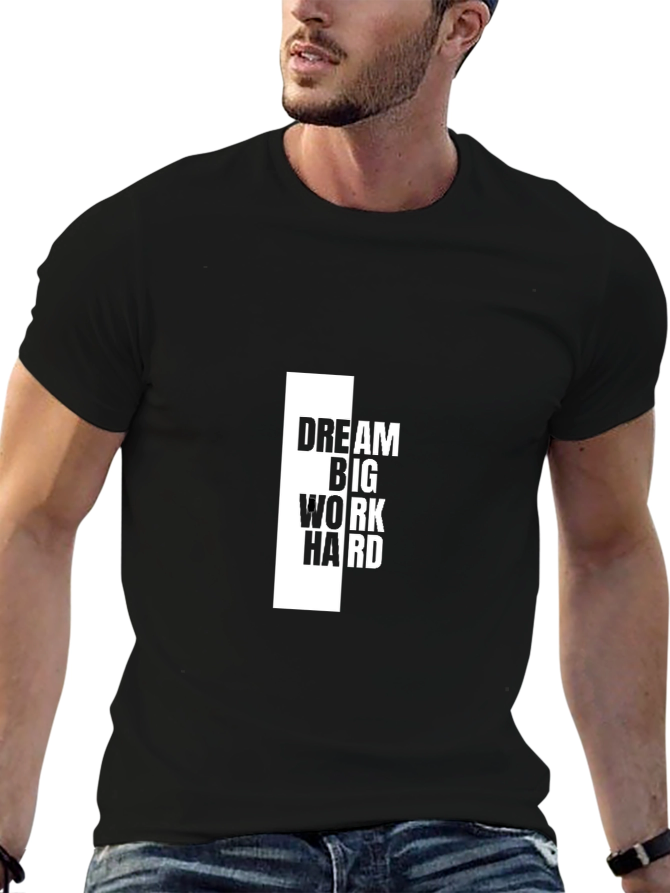 Dream Big T-Shirt - Motivational Black Tee