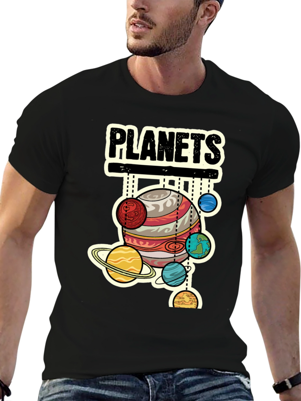 Planets Graphic T-Shirt - Space Lover Tee