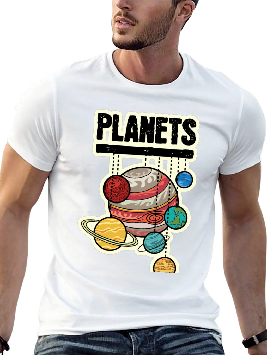 Planets Graphic T-Shirt - Space Lover Tee