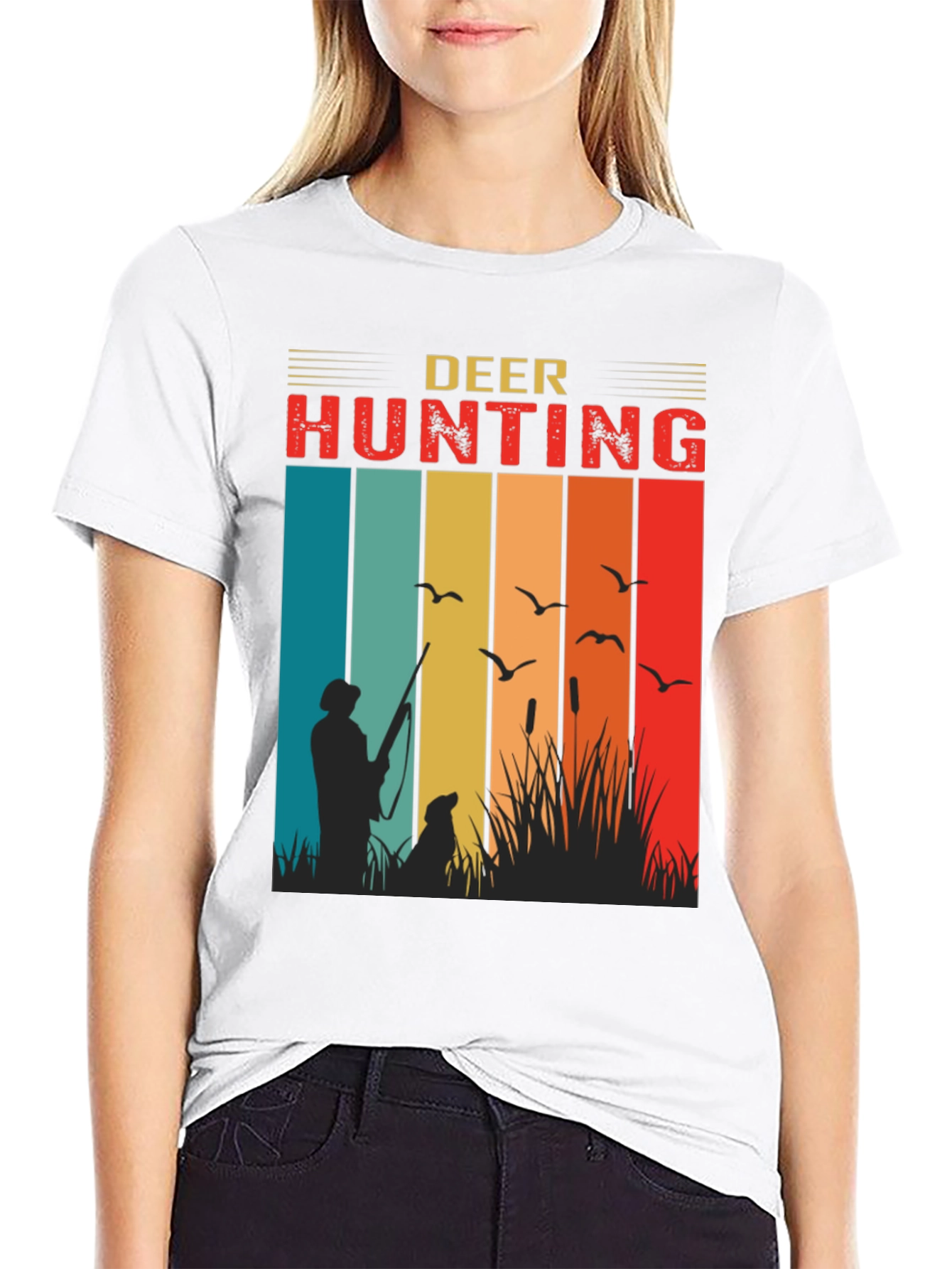 Deer Hunting Retro Style T-Shirt