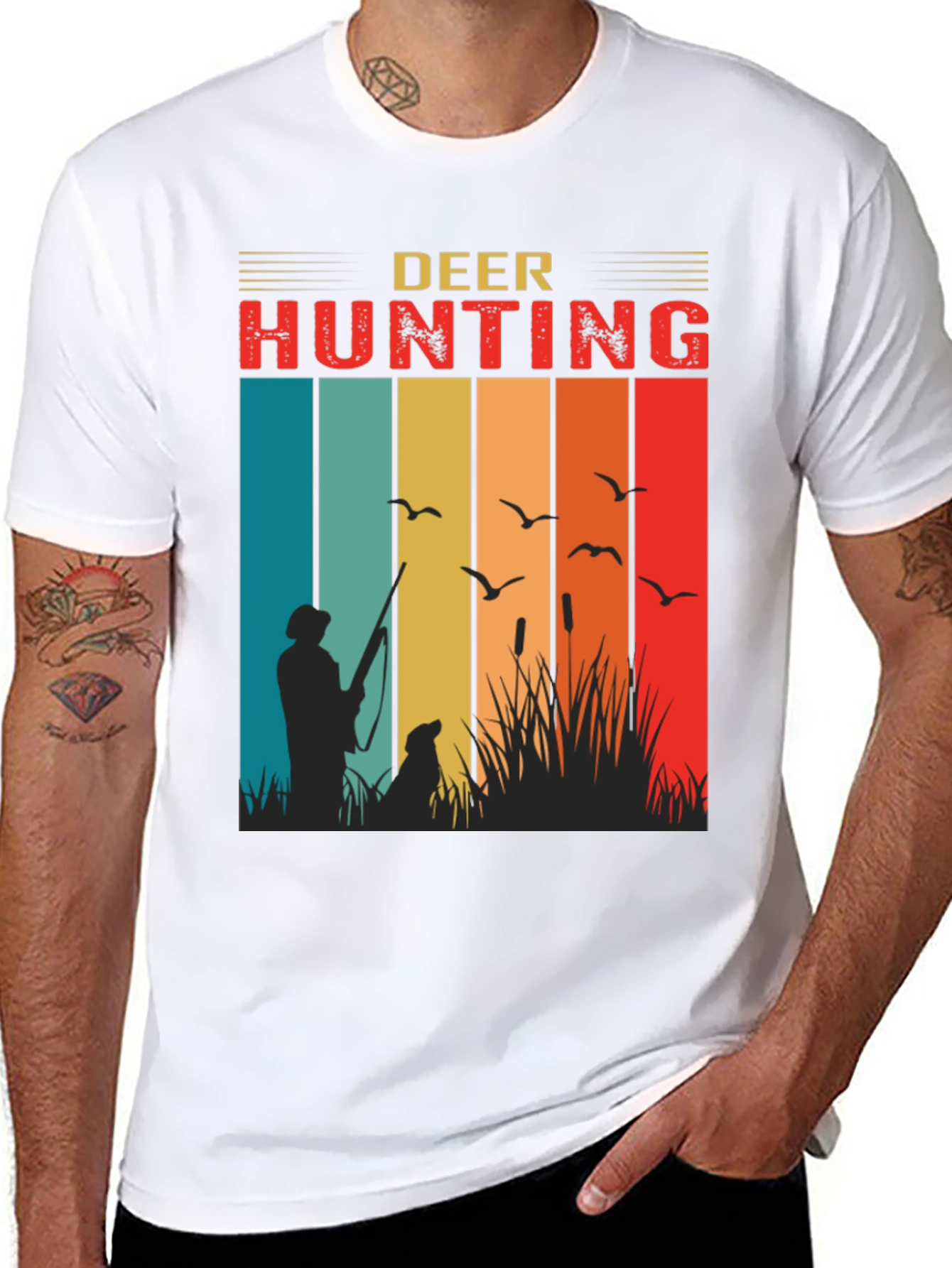 Deer Hunting Retro Style T-Shirt