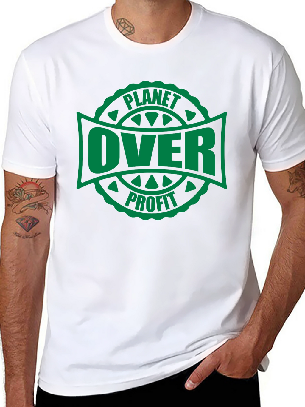 Planet Over Profit Graphic Tee - Black