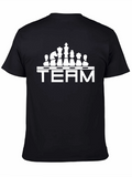 Chess Team T-Shirt - Black Cotton Graphic Tee