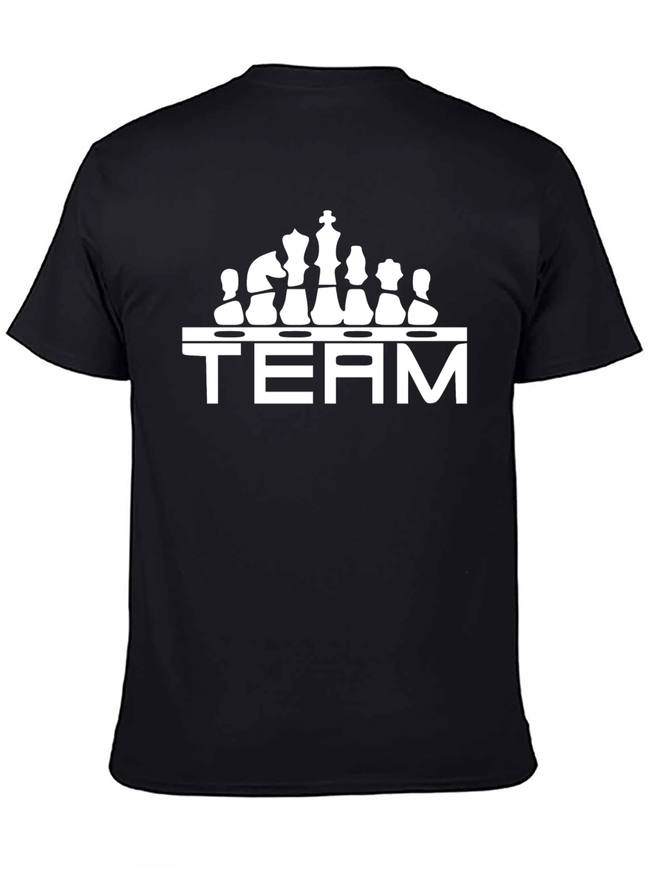 Chess Team T-Shirt - Black Cotton Graphic Tee