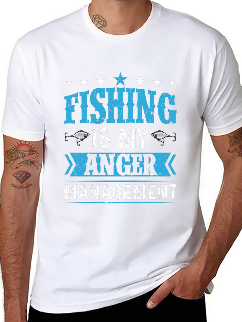 Fishing Is My Anger Management Graphic T-Shirt