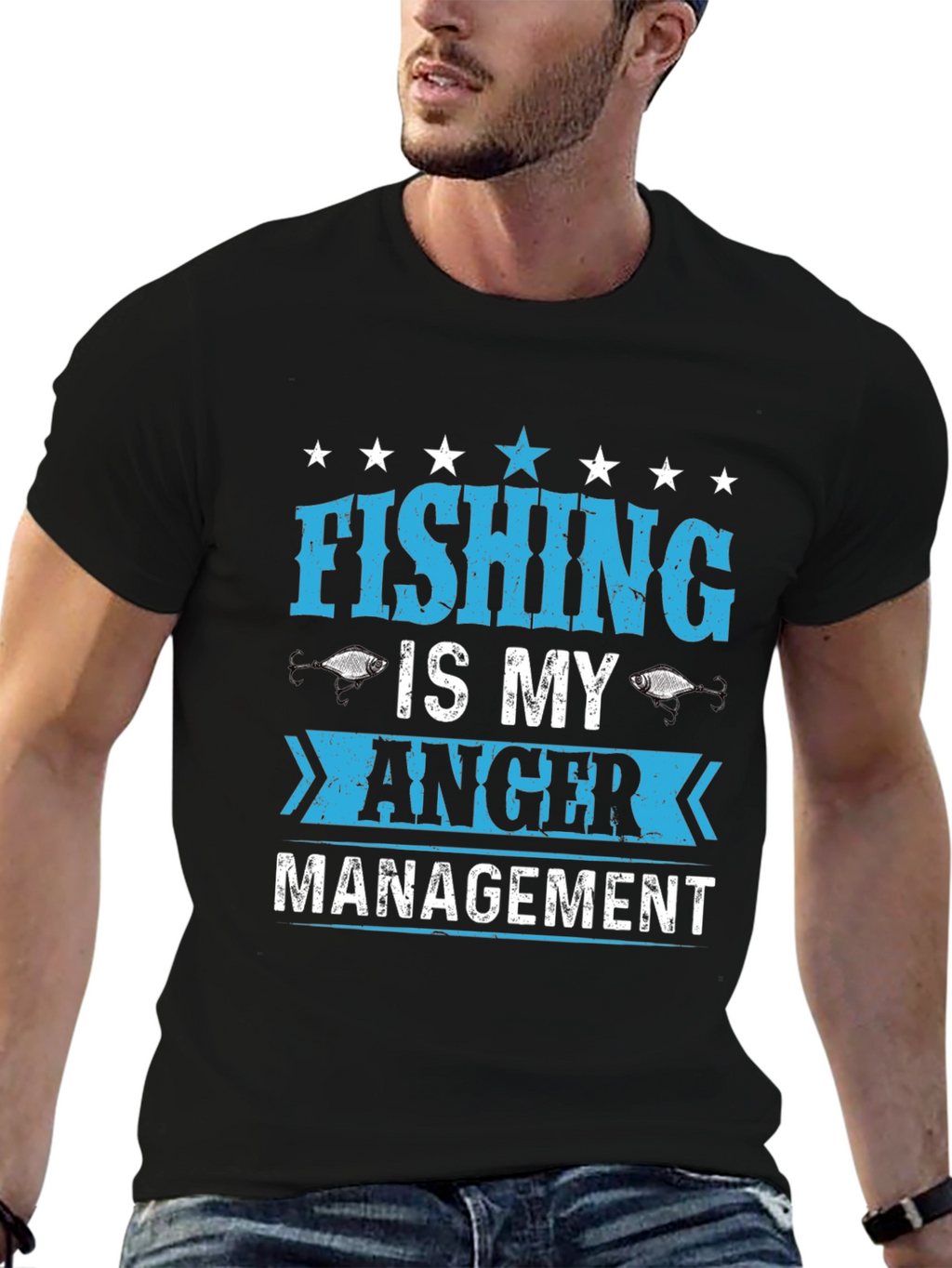Fishing Is My Anger Management Graphic T-Shirt