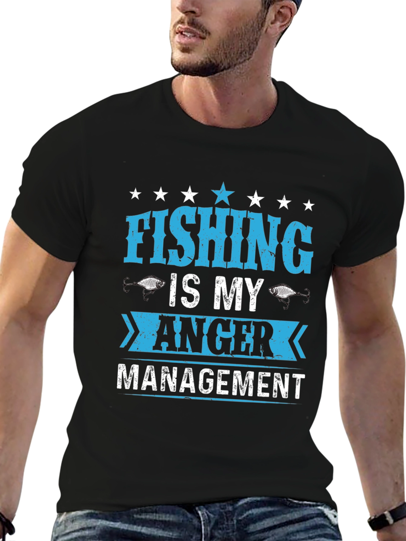 Fishing Is My Anger Management Graphic T-Shirt