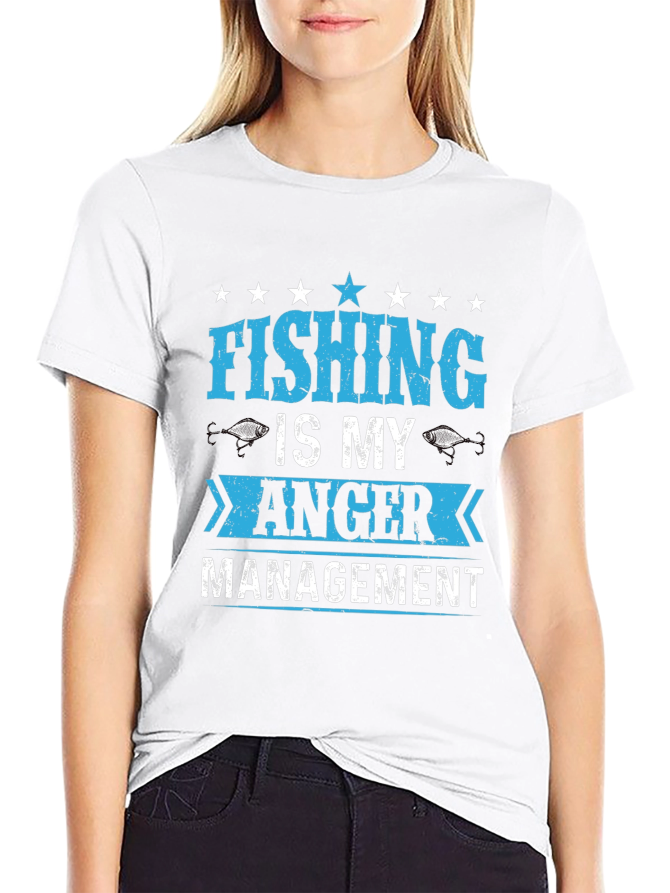 Fishing Is My Anger Management Graphic T-Shirt