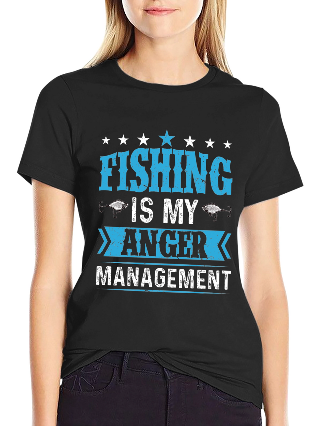Fishing Is My Anger Management Graphic T-Shirt