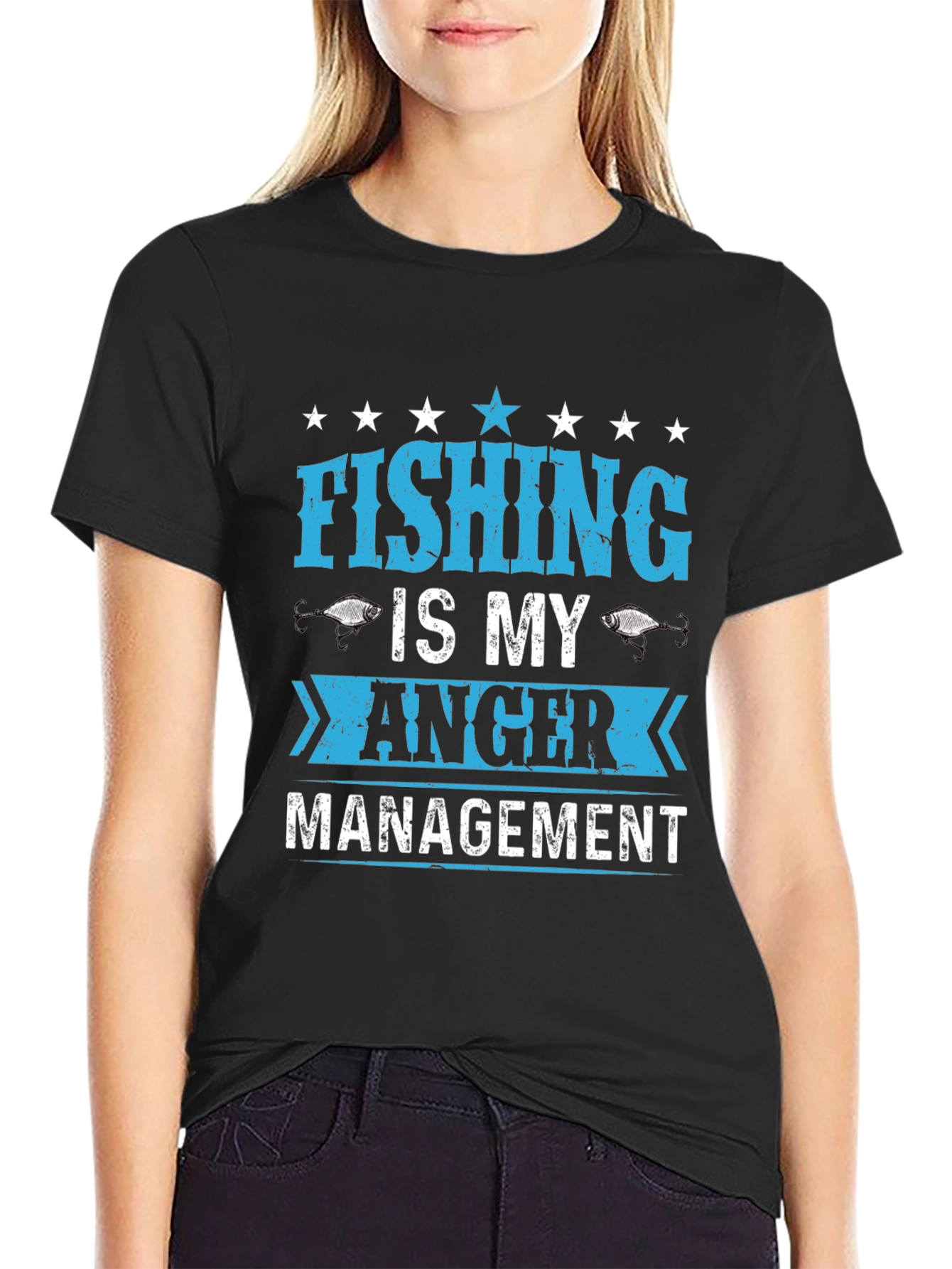 Fishing Is My Anger Management Graphic T-Shirt