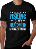 Fishing Is My Anger Management Graphic T-Shirt