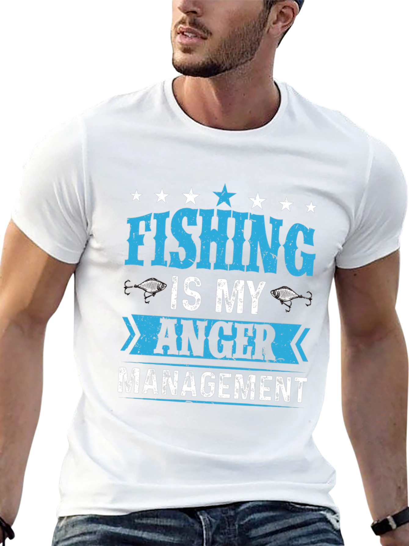Fishing Is My Anger Management Graphic T-Shirt