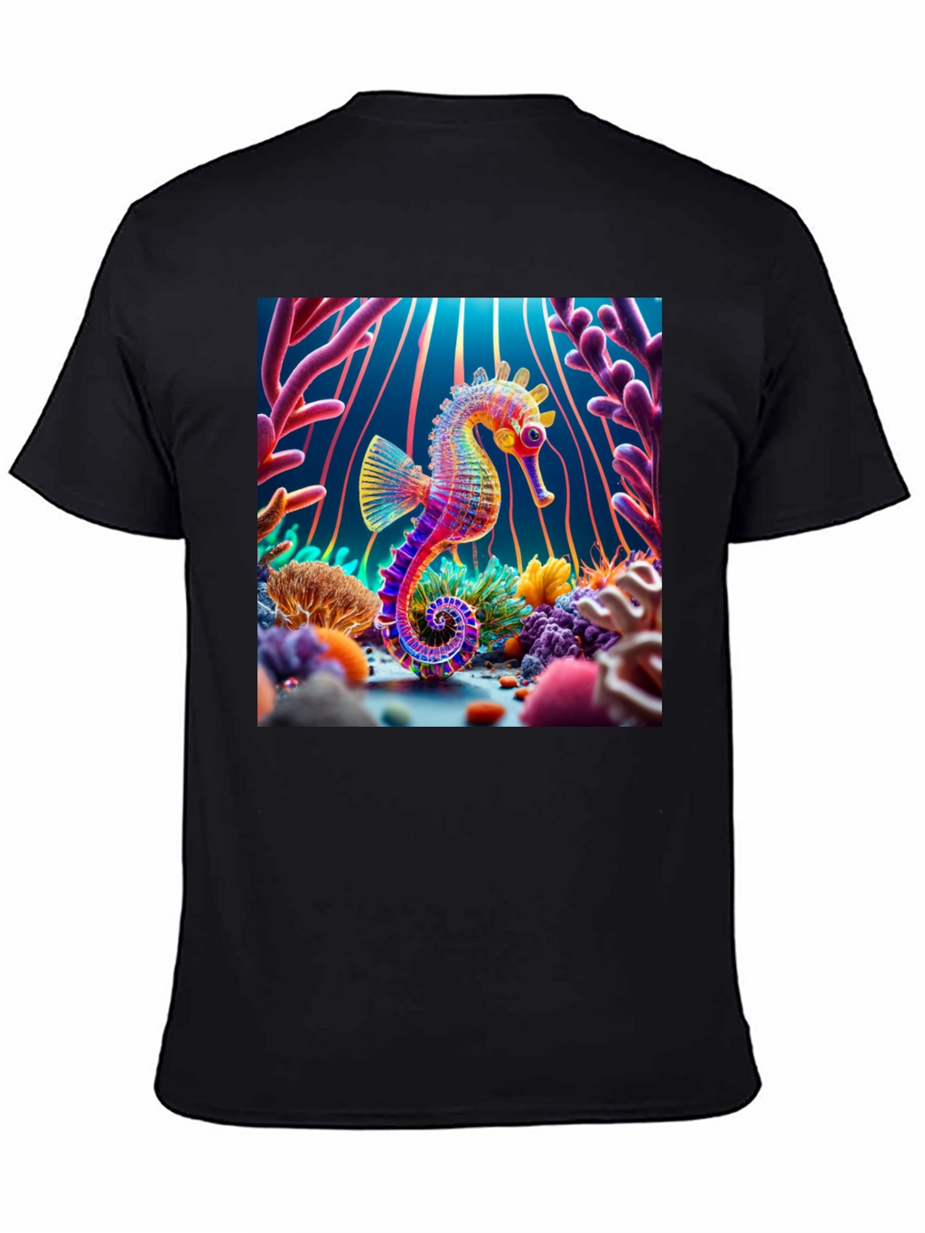 Seahorse Reef Graphic Tee - Unique Ocean Design