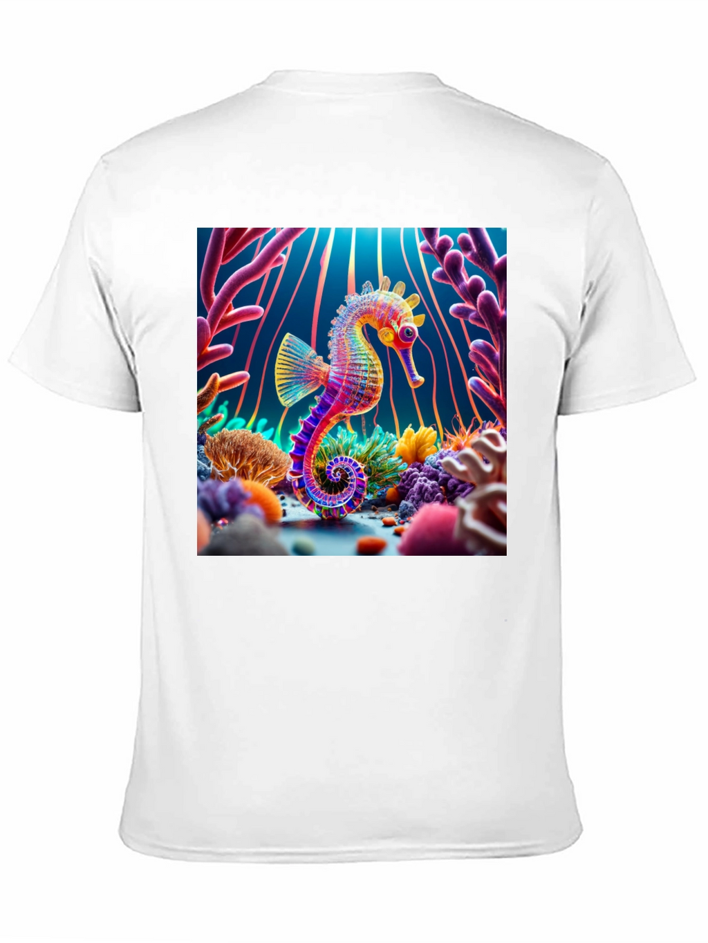 Seahorse Reef Graphic Tee - Unique Ocean Design