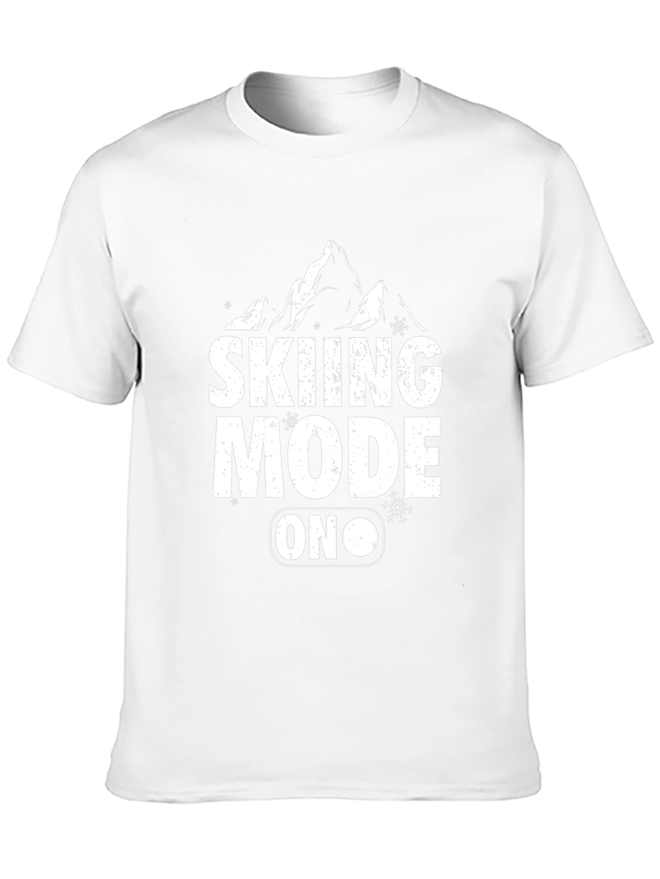 Skiing Mode On Black Graphic T-Shirt
