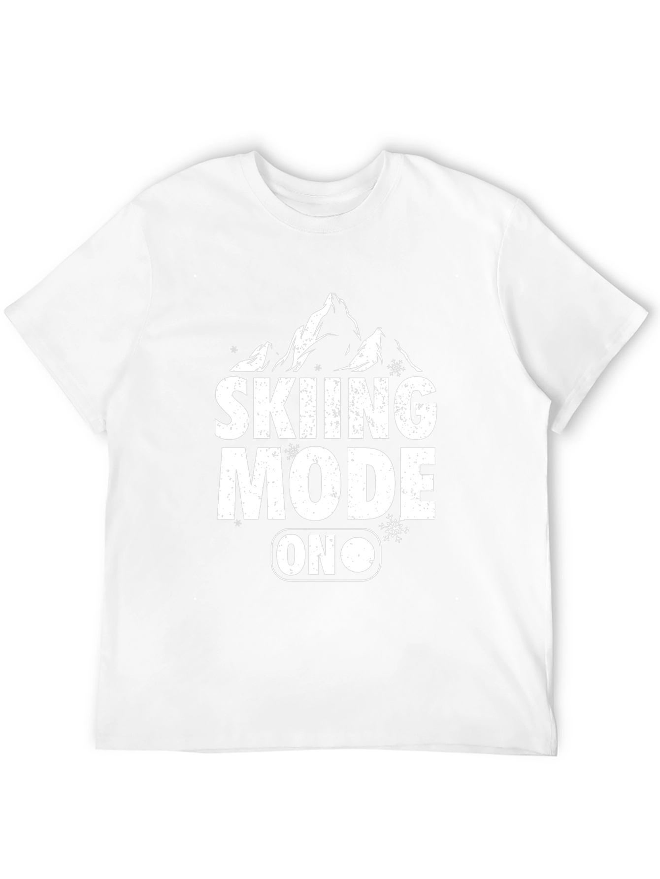 Skiing Mode On Black Graphic T-Shirt