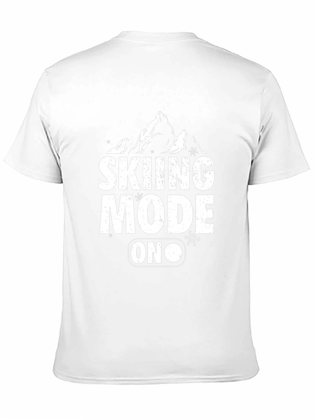 Skiing Mode On Black Graphic T-Shirt