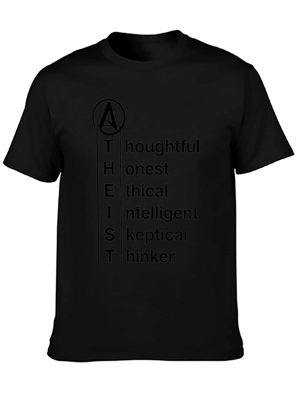 Atheist Definition T-Shirt - Thoughtful Honest Ethical Skeptical Thinker