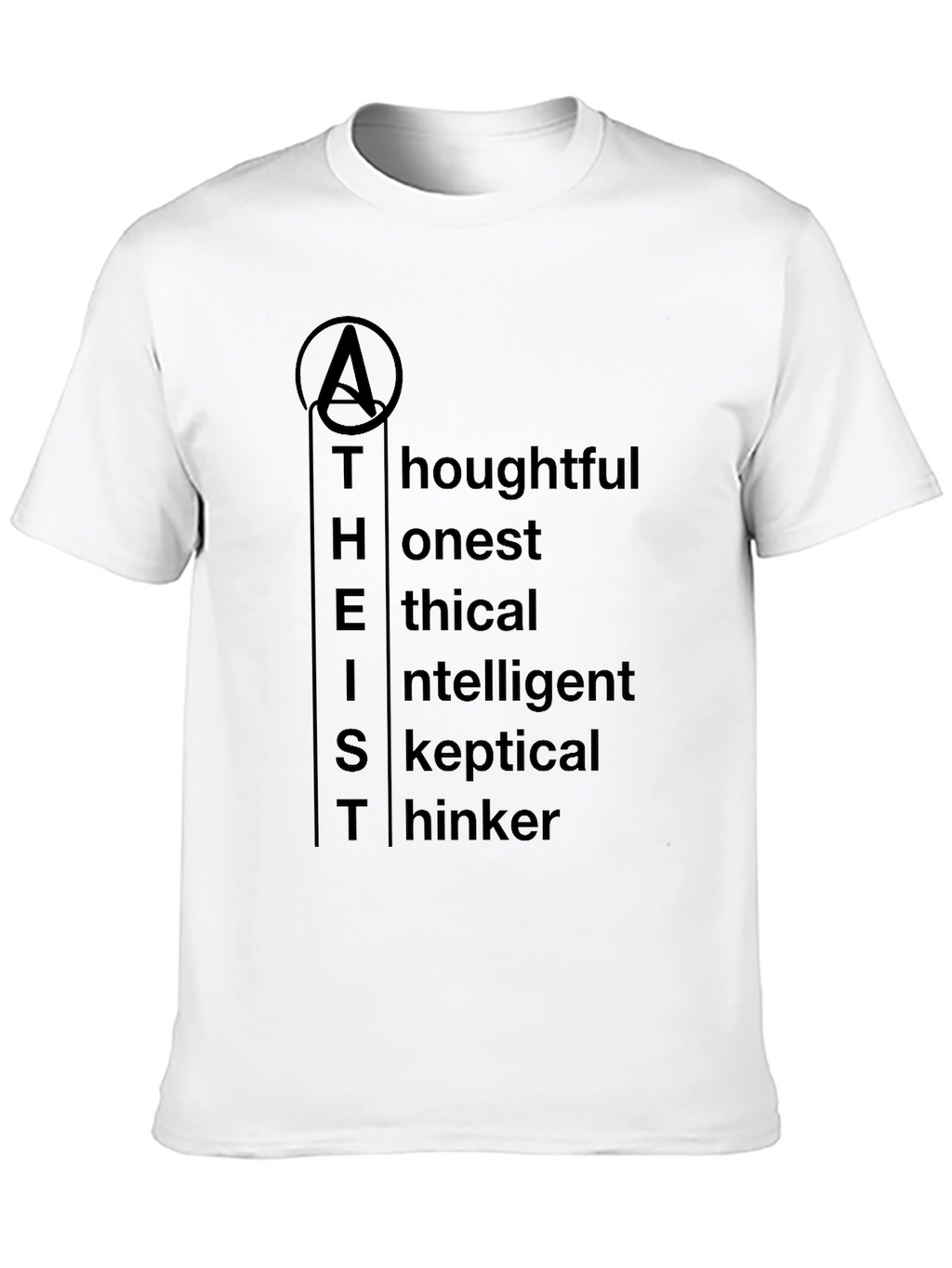 Atheist Definition T-Shirt - Thoughtful Honest Ethical Skeptical Thinker