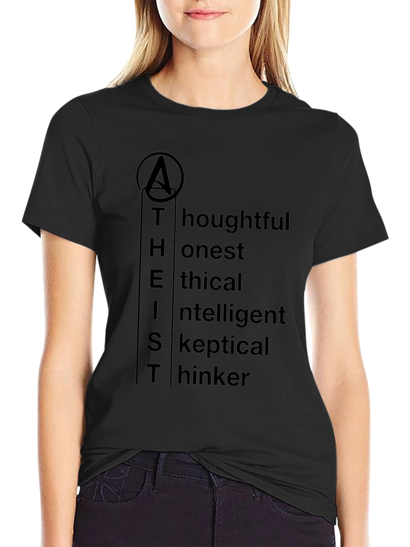 Atheist Definition T-Shirt - Thoughtful Honest Ethical Skeptical Thinker