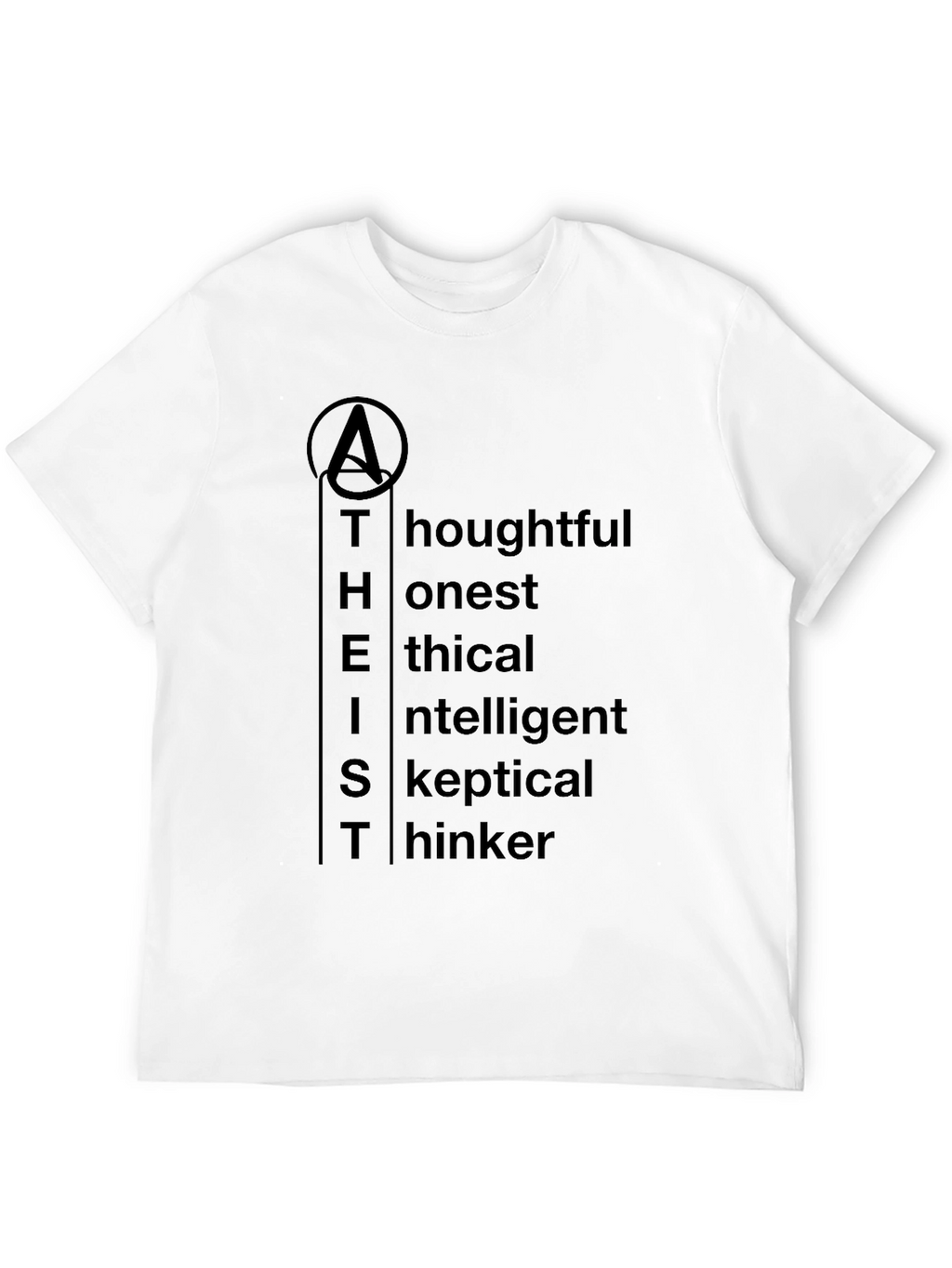 Atheist Definition T-Shirt - Thoughtful Honest Ethical Skeptical Thinker