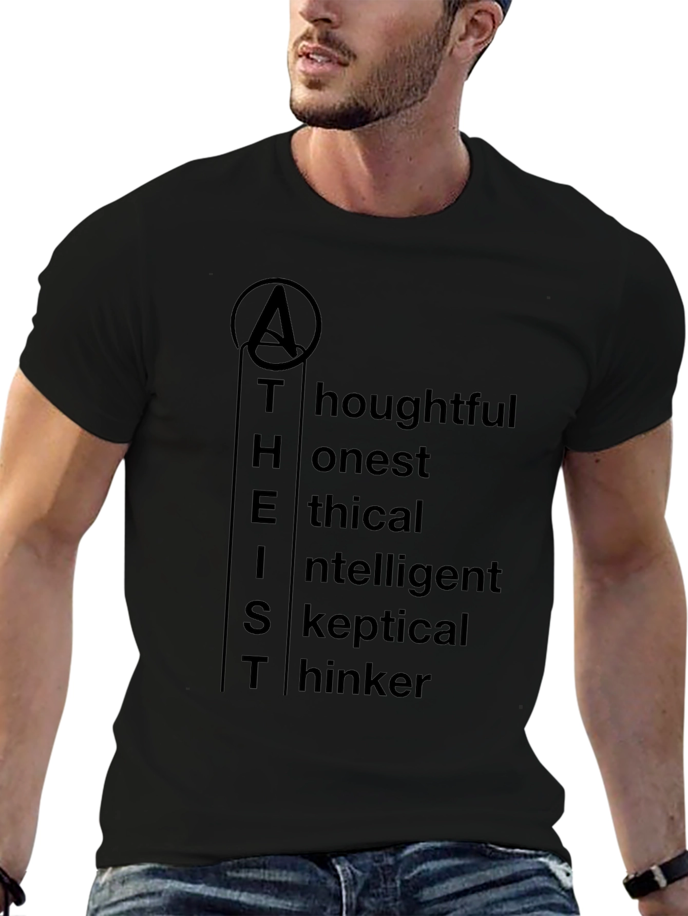 Atheist Definition T-Shirt - Thoughtful Honest Ethical Skeptical Thinker