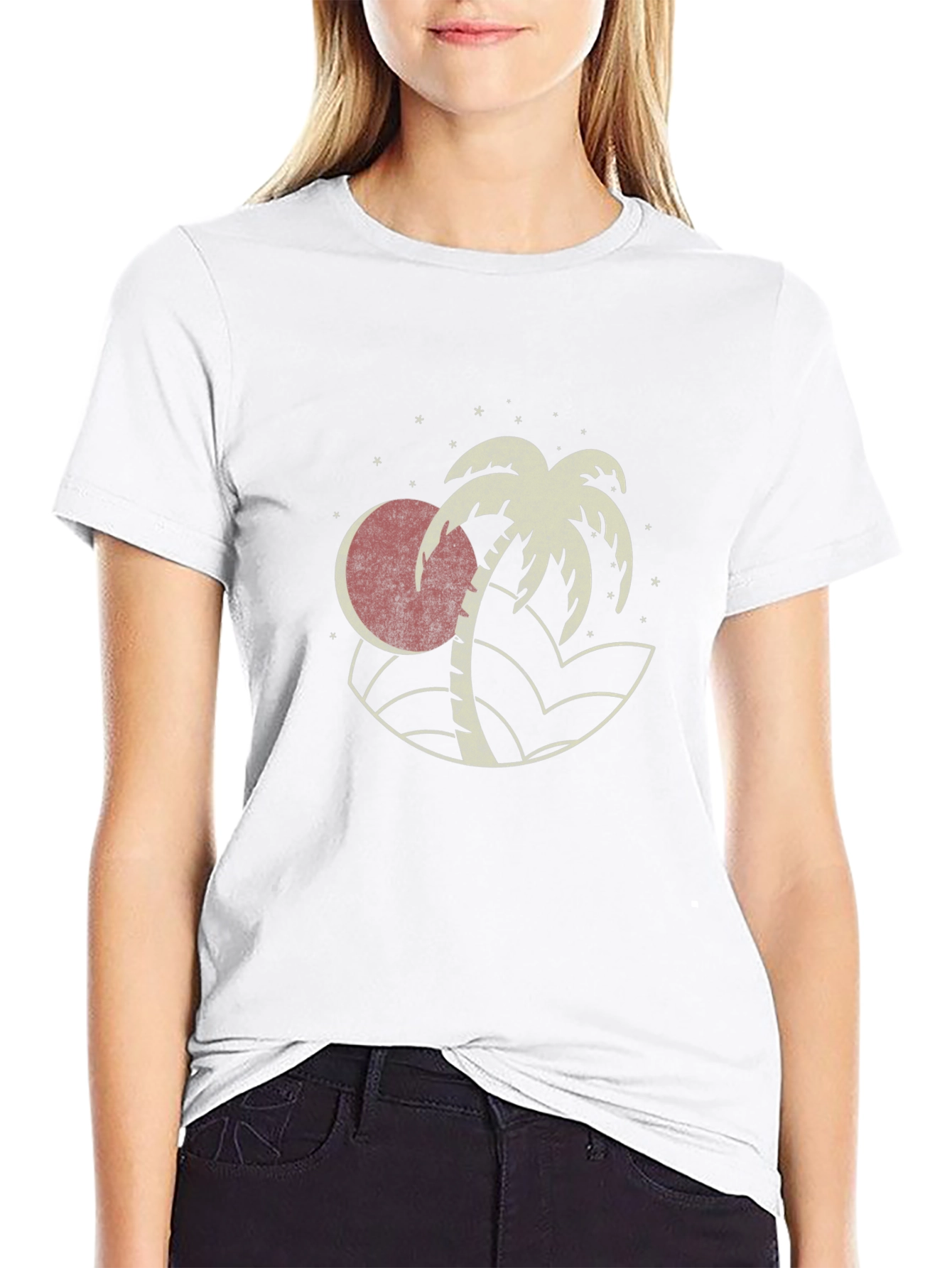 Retro Palm Tree Graphic T-Shirt - Tropical Vibe