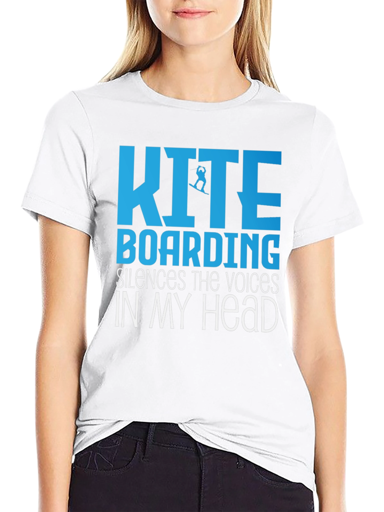 Kiteboarding Silences the Voices T-Shirt