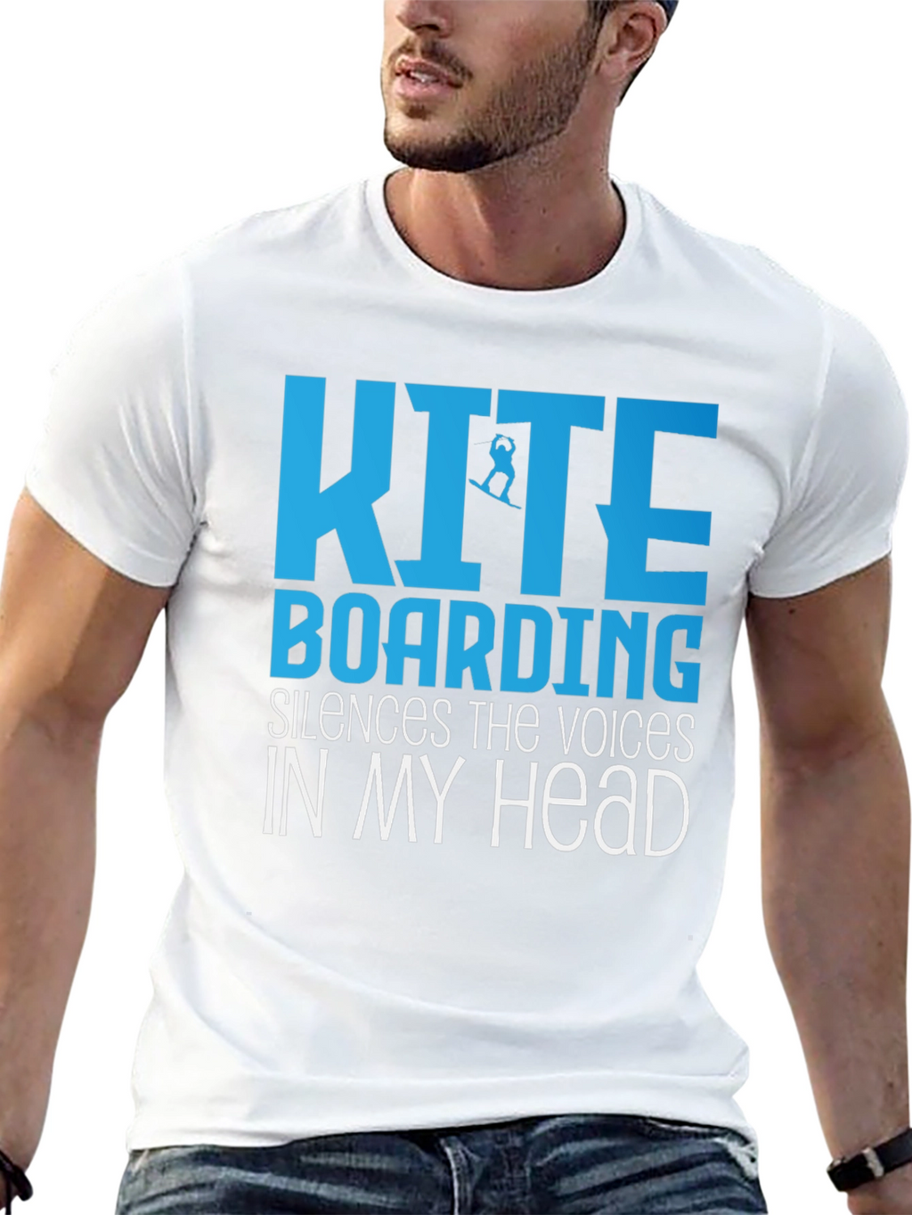 Kiteboarding Silences the Voices T-Shirt
